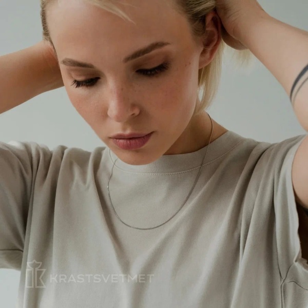 Цепь из серебра 925, плетение «Панцирь»